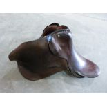A leather saddle. 17', narrow width