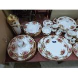 An extensive quantity of Royal Albert Old Country Roses dinner and teaware