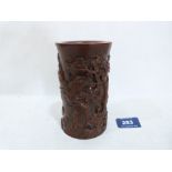 A Chinese brushpot. Bitong. 5' high