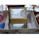 A quantity of framed prints of old Kidderminster