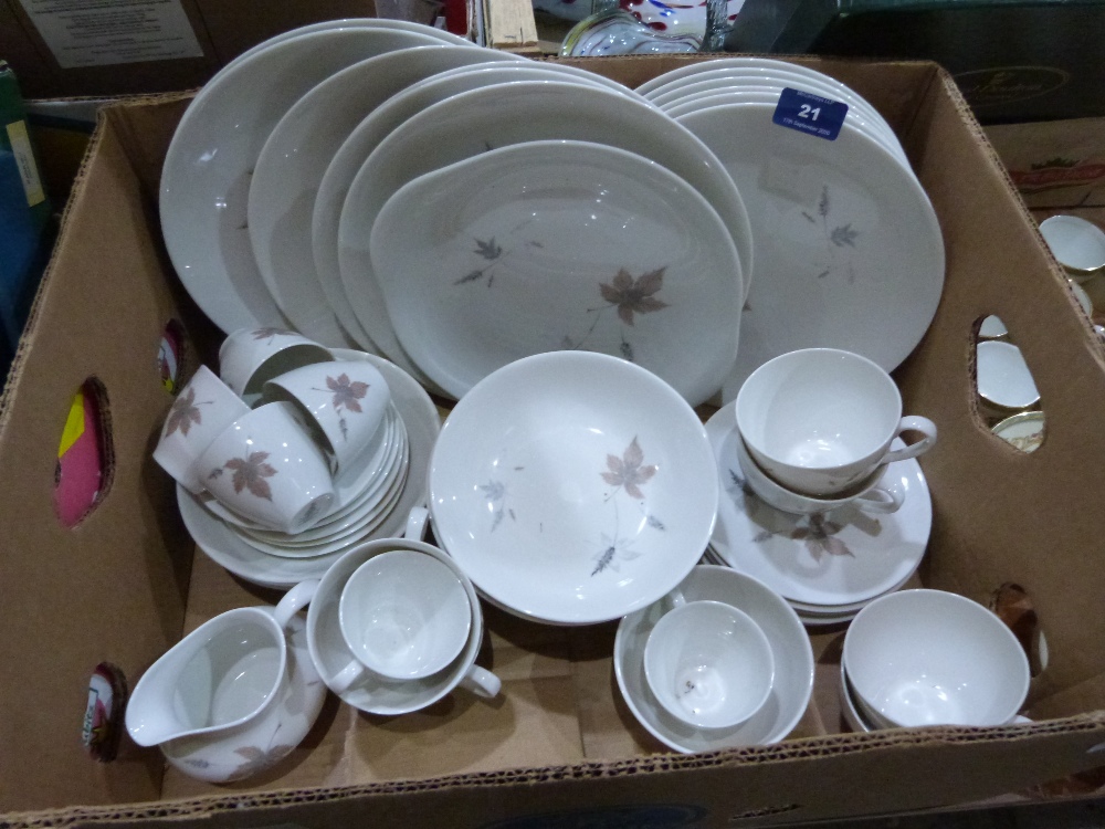 A Royal Doulton Tumbling Leaves pattern part dinner and tea service and a collection of Royal - Image 2 of 2