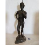 A composition statuary figure of a hunter. 26' high