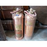 Two vintage fire extinguishers