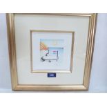 JANE REME A Meissner lithograph. Signed and dated '83. 6' x 5½'