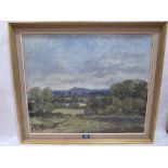 JOHN W. GOUGH. BRITISH 20TH CENTURY A Shropshire landscape. Signed. Oil on board 20' x 24'