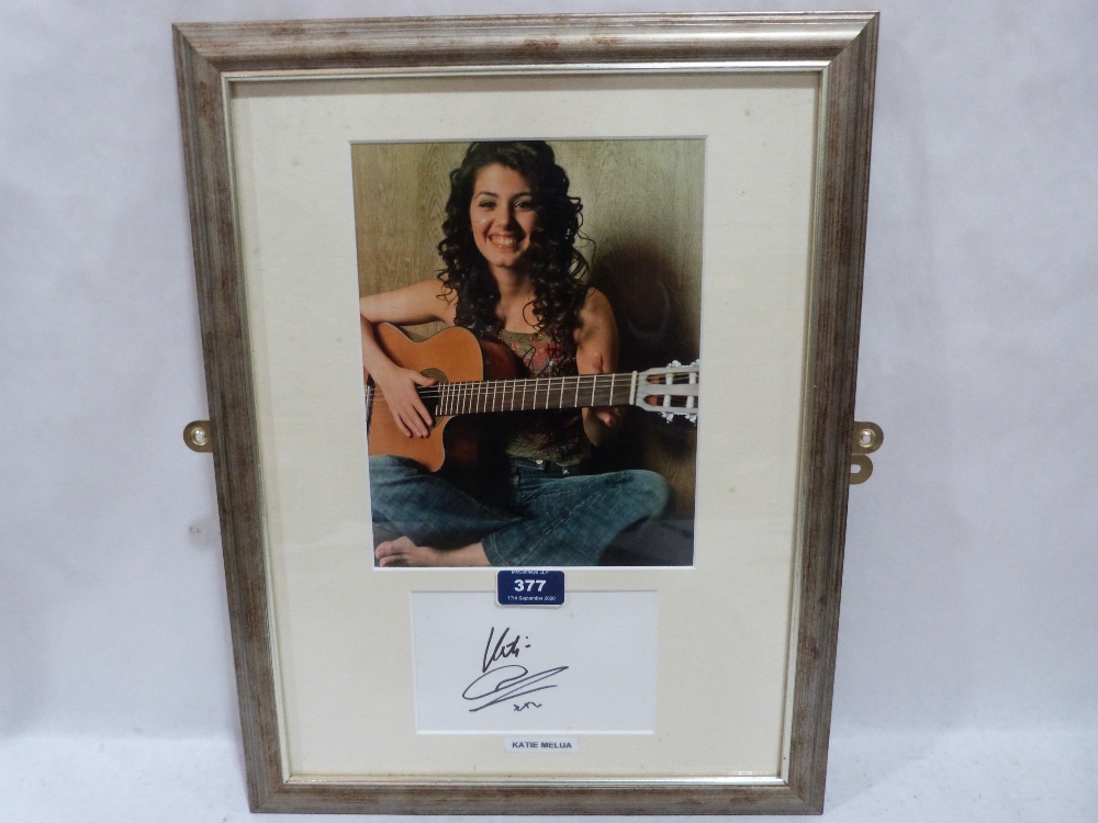 Katie Melua. A photograph with autograph. Framed