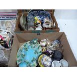 Two boxes of ceramics and glassware