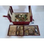 A collection of jewellery in jewellery box
