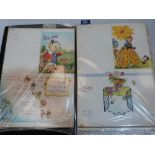 Three folders of original artwork for Walsall Lithographic Co; The Regency Group; W.E. Middleton;