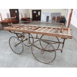 A Victorian undertaker's coffin byre or cart, made by Parker of Hastings. 78' long x 42' high