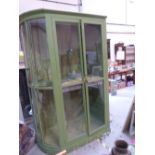An early 20th century painted display cabinet. 81' high