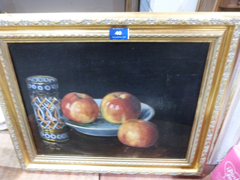 Two still life oils, one signed Robson