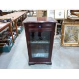 An Edward VII mahogany glazed cabinet. 36' high