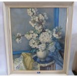 MARY BALLANTINE. SCOTTISH FL. 1920s-1950s Still life of apple blossom. signed. Oil on canvas. 29½' x