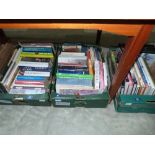 Five boxes of books