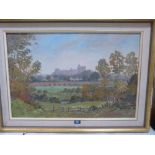 JOHN W. GOUGH. BRITISH 20TH CENTURY Windsor Castle. Signed. Oil on canvas 20' x 30'