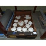 A box of Royal Albert Old Country Roses teaware