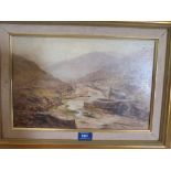 ALFRED WALKER WILLIAMS. BRITISH 19TH CENTURY A landscape. Signed initials and dated 1874. Oil on