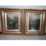 ENGLISH SCHOOL. 19TH CENTURY Welsh landscapes. Indistinctly signed and inscribed verso. A pair.