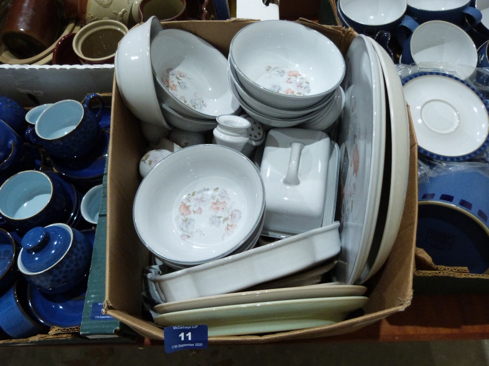 A box of Denby Encore crockery