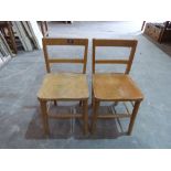 Two ash child's chairs