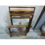 A quantity of framed pictures