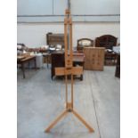 A Windsor and Newton artist's studio easel