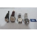 Three gentleman's wristwatches and a lady's watch