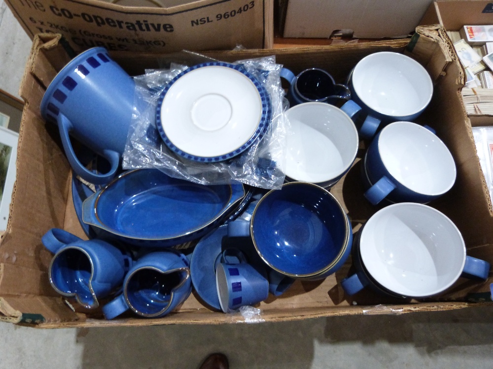 A box of Denby Reflex crockery