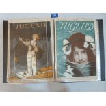 A collection of Buen Humor magazines 1920s-30s and late 19th century prints for Jugend magazine