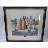 C. E. BROWN. BRITISH 20TH CENTURY The Broad Gate, Ludlow. Signed and dated 1985. Watercolour. 14'