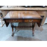 A mahogany sofa table of recent manufacture