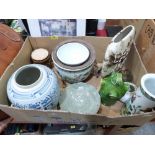 A box of ceramics