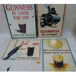 Four Guinness themed enamel signs
