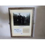 Popular Culture. The Italian Job. Framed photograph and cards signed by Michael Caine and Noel