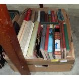 Five boxes of books