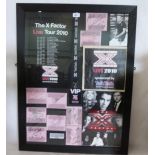 Popular Culture. The X Factor Live 2010. Framed images and signed cards