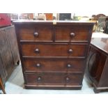 A Victorian mahogany chest of drawers. 43' wide