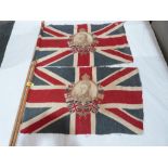 Two King Edward VIII textile Union flags