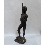 A composition statuary figure of a hunter. 26' high