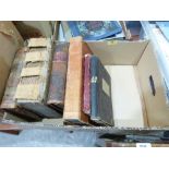 A box of 19th century legal correspondance and six ledgers