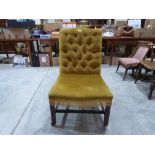 A George III mahogany and upholstered side chair