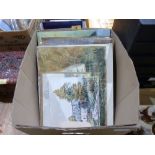 A collection of unframed watercolour drawings and oils by the Ludlow painter John W. Gough