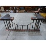 A Victorian copper club fender. 60' wide