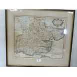 A Robert Morden map of Essex. 14' x 17'