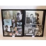 Framed photographs and card signed by Freddie Foreman and Reggie Kray
