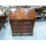 A mahogany writing bureau of recent manufacture. 29½' wide