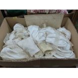 A box of lace textiles