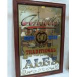 An Ansell's Ales advertising pub mirror. 36' x 24'