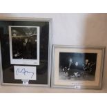 Popular Culture. Mike & The Mechanics and Bryan Ferry. Framed signed photographs, photograph and